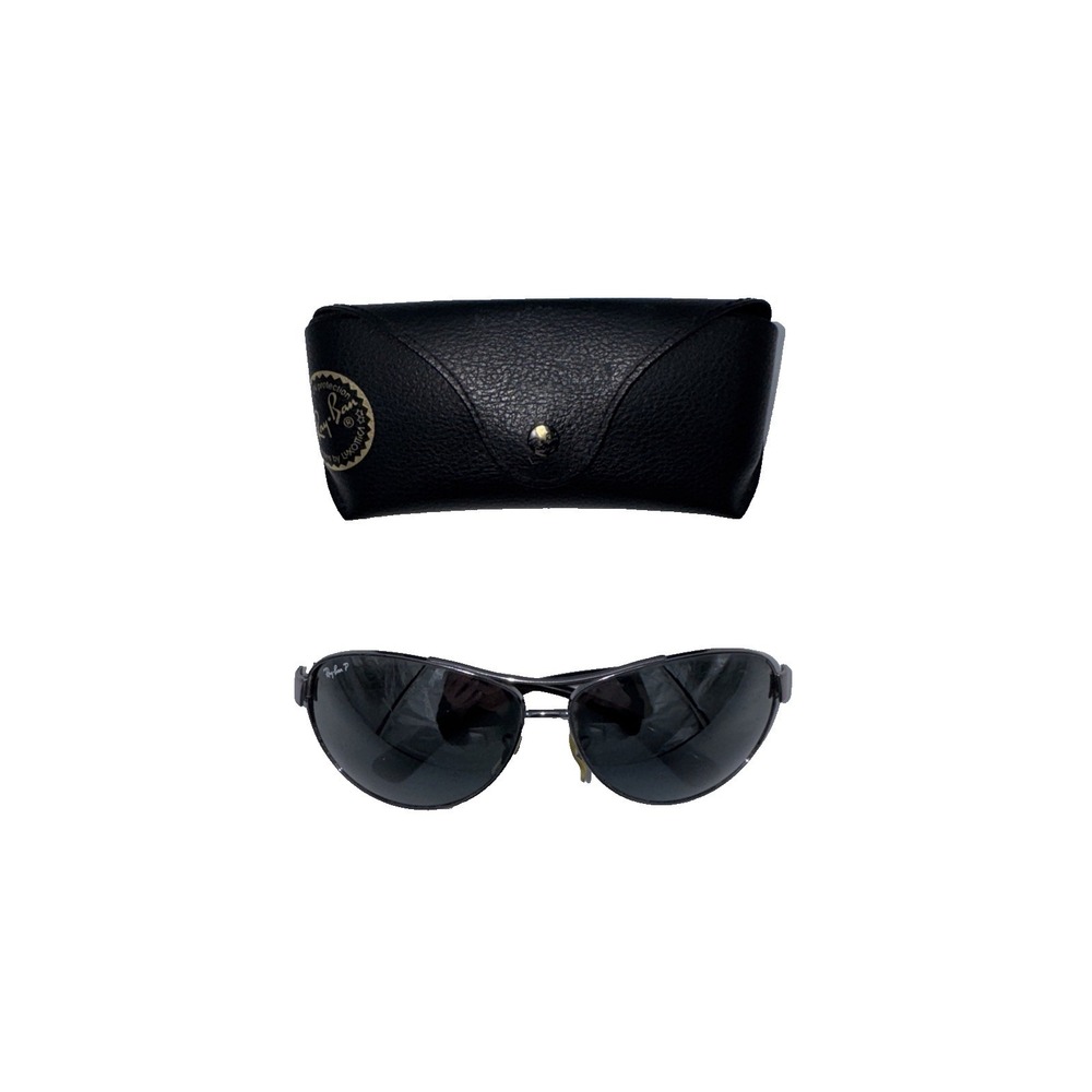 Ray-Ban Aviator Sunglasses, Polarized Lenses, RB 3386 004/82 3P, 67-13-, Metal